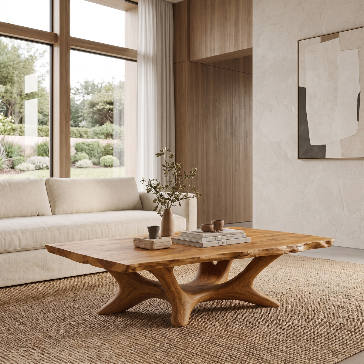 Thervane Handcrafted Solid Wood Coffee Table Teak - Timberustic Coffee Table