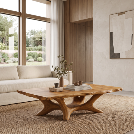 Thervane Handcrafted Solid Wood Coffee Table Teak - Timberustic Coffee Table
