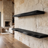 Theryn Live Edge Solid Wood Floating Shelf SPA401456 Black - Timberustic Floating Shelf