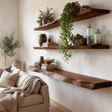 Theryn Live Edge Solid Wood Floating Shelf SPA401456 Brown - Timberustic Floating Shelf