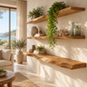 Theryn Live Edge Solid Wood Floating Shelf SPA401456 Teak - Timberustic Floating Shelf