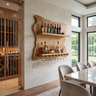 Thornmere Live Edge Handcrafted Floating Wine Shelf SPA623534 Natural Oak - Timberustic Floating Wine Shelf