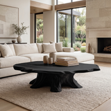 Thornridge Live Edge Solid Wood Coffee Table Black - Timberustic Coffee Table