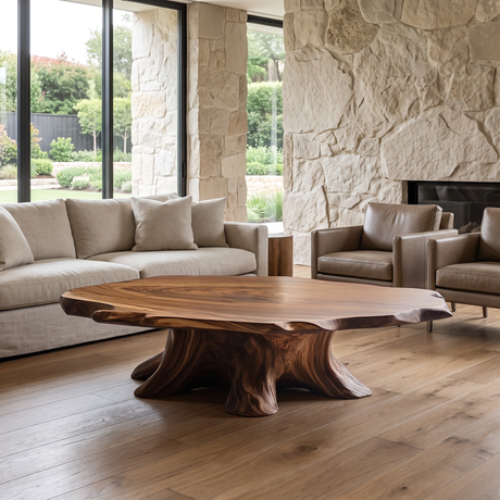 Thornridge Live Edge Solid Wood Coffee Table Brown - Timberustic Coffee Table