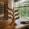 Thornvale Sculpted Solid Wood Wine Rack Brown - Timberustic Wine Rack