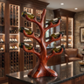 Thornvale Sculpted Solid Wood Wine Rack Mahogany - Timberustic Wine Rack