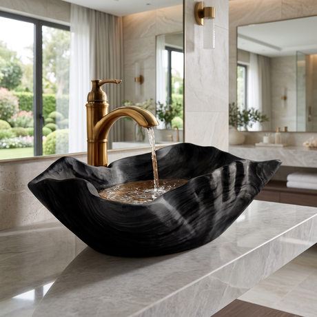 Tidegrove Handcrafted Solid Wood Vessel Sink Black - Timberustic Vessel Sinks