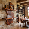 Torvane Live Edge Solid Wood Floating Wine Shelf SPA925725 Mahogany - Timberustic Floating Wine Shelf
