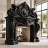 Valdorien Handcrafted Fireplace Mantel Surround Black - Timberustic Fireplace Mantel Surround