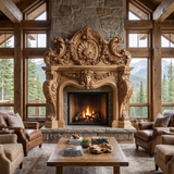 Valdorien Handcrafted Fireplace Mantel Surround Natural Oak - Timberustic Fireplace Mantel Surround