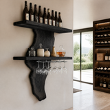 Valencrest Live Edge Solid Wood Floating Wine Shelf SPA024312 - Timberustic Floating Wine Shelf