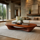 Valthera Sculpted Solid Wood Coffee Table SPA235732 — Mahogany