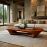Valthera Sculpted Solid Wood Coffee Table SPA235732 — Mahogany