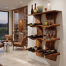 Valthera Solid Wood Floating Wine Shelf SPA892581 Brown - Timberustic Floating Wine Shelf