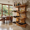 Valthera Solid Wood Floating Wine Shelf SPA892581 Teak - Timberustic Floating Wine Shelf