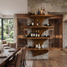 Varethorn Live Edge Solid Wood Floating Wine Shelf SPA925975 Brown - Timberustic Floating Wine Shelf