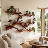 Verdantridge Handcrafted Solid Wood Floating Tree Bookshelf Mahogany - Timberustic Floating Tree Bookshelf