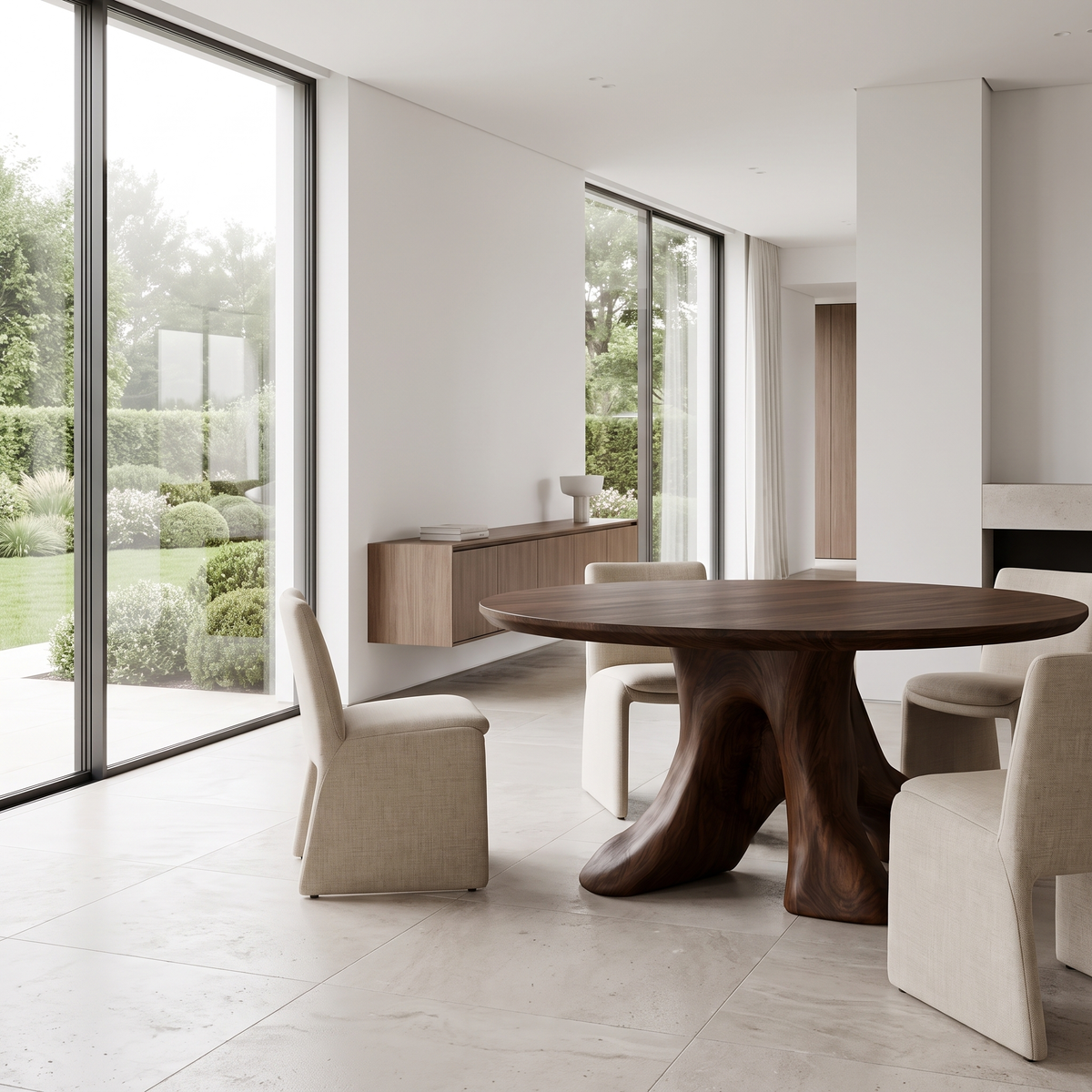 Veylora Handcrafted Solid Wood Dining Table Dark Walnut - Timberustic Dining Table