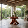 Veylora Handcrafted Solid Wood Dining Table Mahogany - Timberustic Dining Table