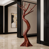 Veylorn Sculpted Solid Wood Tree Coat Rack Mahogany - Timberustic Tree Coat Rack