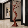 Veylorn Sculpted Solid Wood Tree Coat Rack Mahogany - Timberustic Tree Coat Rack