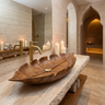 Virelith Handcrafted Solid Wood Leaf Vessel Sink Brown - Timberustic Vessel Sinks