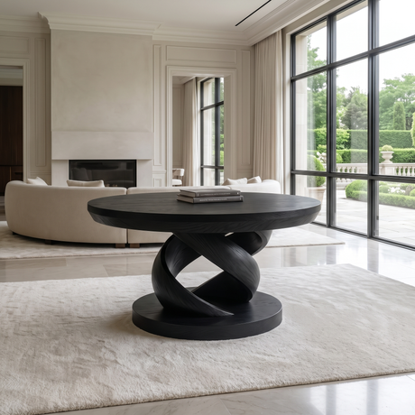 Virella Handcrafted Solid Wood Coffee Table SPA925789 Black - Timberustic Coffee Table