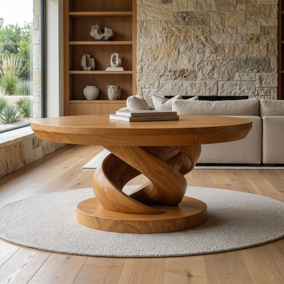 Virella Handcrafted Solid Wood Coffee Table SPA925789 Teak - Timberustic Coffee Table