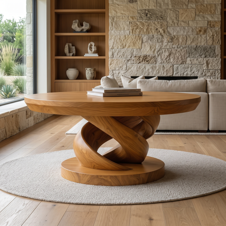 Virella Handcrafted Solid Wood Coffee Table SPA925789 Teak - Timberustic Coffee Table