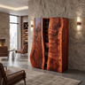 Virellan Handcrafted Solid Wood Bar Cabinet Mahogany - Timberustic Bar Cabinet