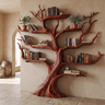 Virelthorn Sculpted Solid Wood Tree Bookshelf Mahogany - Timberustic Tree Bookshelf