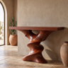 Vylaris Sculpted Solid Wood Console Table Mahogany - Timberustic Console Table