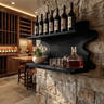 Westhaven Live Edge Handcrafted Floating Shelf Wine SPA898524 Black - Timberustic Floating Wine Shelf