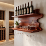 Westhaven Live Edge Handcrafted Floating Shelf Wine SPA898524 Mahogany - Timberustic Floating Wine Shelf