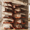 Wildgrove Live Edge Solid Wood Tree Bookshelf Mahogany - Timberustic Tree Bookshelf
