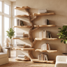 Wildgrove Live Edge Solid Wood Tree Bookshelf Natural Oak - Timberustic Tree Bookshelf