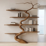 Windhollow Handcrafted Solid Wood Tree Bookshelf Brown - Timberustic Tree Bookshelf