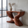 Xavoryn Sculpted Solid Wood Console Table Mahogany - Timberustic Console Table