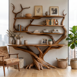 Zerith Sculpted Solid Wood Console Table with Shelves Brown - Timberustic Console Table with Shelves