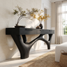 Zorvane Solid Wood Sculpted Console Table Black - Timberustic Console Table