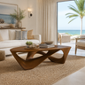 Zorynth Sculpted Solid Wood Coffee Table Brown - Timberustic Coffee Table