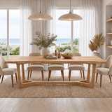 Aeladell Irregular Edge Handcrafted Dining Table Natural Oak - Timberustic Dining Table