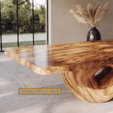 Aelalora Sculpted Infinity Base Handcrafted Dining Table - Timberustic Dining Table