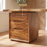 Aelarell Curved Return Handcrafted Desk With Drawers - Timberustic Desk With Drawers