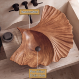 Aelarien Sculpted Fan Shell Handcrafted Vessel Sinks - Timberustic Vessel Sinks