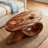 Aelavane Wave-Loop Sculpted Handcrafted Coffee Table by Timberustic — product detail view 6