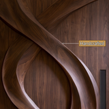 Aelawyn Twisting Ribbon Sculpted Handcrafted Door by Timberustic — handcrafted details