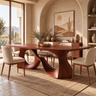 Aelirell Sculpted Loop Base Handcrafted Dining Table Mahogany - Timberustic Dining Table