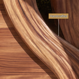 Aelirien Arched Flowing Ribbon Sculpted Handcrafted Door by Timberustic — handcrafted details