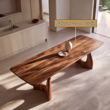 Aelivane Sculpted Arch Base Handcrafted Dining Table - Timberustic Dining Table